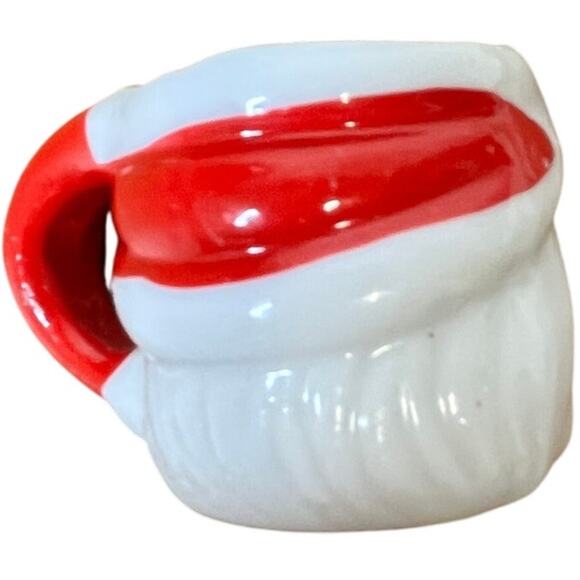 Vintage Japan Winking Santa Christmas Mug Miniature Mug 1 1/2 inches Height - Picture 2 of 5